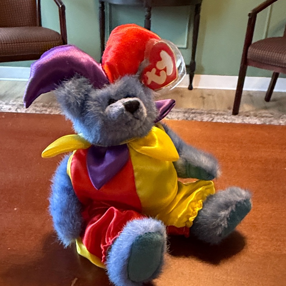 Ty Colorful Jester Bear Plush Toy